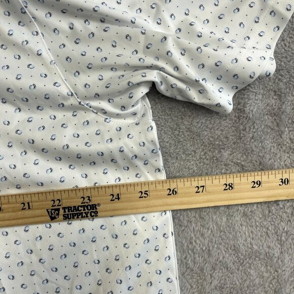 NEW Greg Norman ML75 Men's XXL Golf Polo Shirt Moisture Wicking White & Blue - Picture 5 of 9